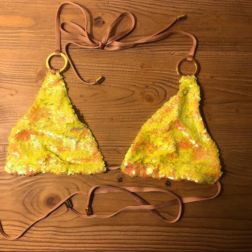 Beach Bunny Sirens Song bikini top in yellow